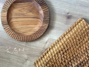 Alternative view of 鎚目紋｜天然柚木 圓盤 泰國製