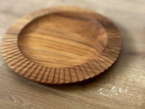 鎚目紋｜天然柚木 圓盤 泰國製