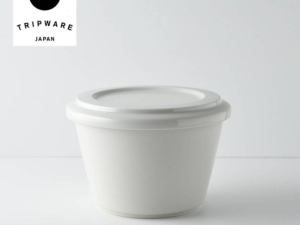 Trip Ware｜美濃燒 再生陶器 直碗蓋組 (經典白)