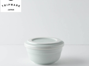 Alternative view of Trip Ware｜美濃燒 再生陶器 圓碗蓋組 (水釉藍)