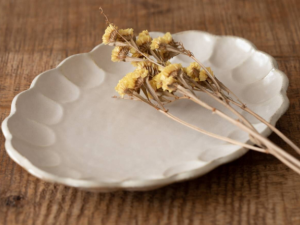 小兵|29cm 粉引橢圓盤