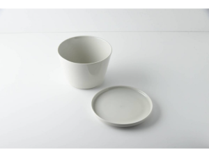 Alternative view of Trip Ware｜美濃燒 再生陶器 直碗蓋組 (經典白)