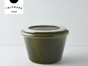 Trip Ware｜美濃燒 再生陶器 直碗蓋組 (橄欖綠)
