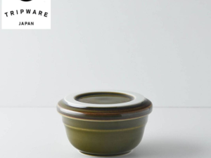 Alternative view of Trip Ware｜美濃燒 再生陶器 圓碗蓋組 (橄欖綠)