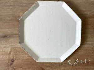 Angle｜壽山窯 八角方盤 奶油白