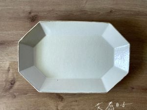 Angle｜壽山窯 八角大盤 奶油白
