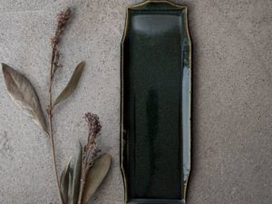 Rim｜古典 壽山窯 長方盤S (石墨綠)