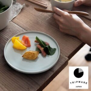 Trip Ware｜美濃燒 再生陶器 淺圓盤 (水釉藍)