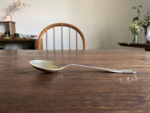 北歐老件|古董銀17.6cm造型餐勺