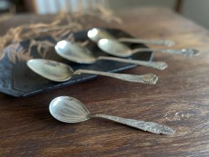 北歐老件|古董銀17.2cm造型飾紋餐勺