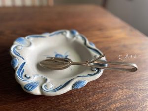 北歐老件|古董銀點心20cm夾匙/分餐勺