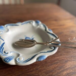 北歐老件|古董銀點心20cm夾匙/分餐勺