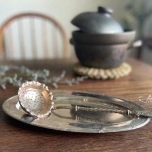 北歐老件|古董銀23cm造型漏勺