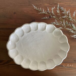 Alternative view of 小兵|29cm 粉引橢圓盤