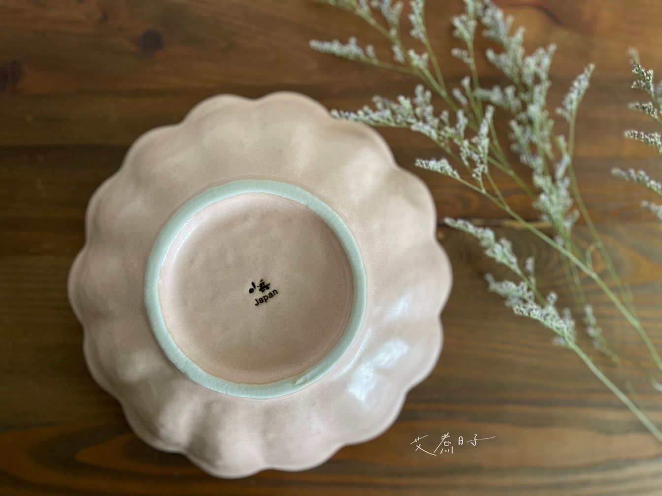 小兵|日本製 21.5cm 粉引花缽 (桃煉):圖片 3