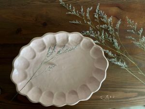 Alternative view of 小兵｜29cm 粉引橢圓盤 (桃煉)