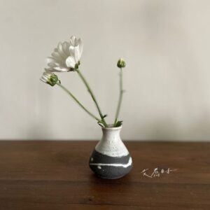 HECHIMON｜信樂燒 工匠手作 陶花器 - 窯變黑