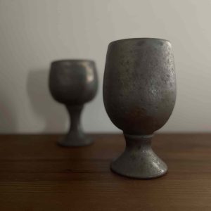 Hechimon |信樂燒 工匠手作 陶高腳杯 - Lager深型