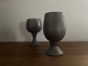 Hechimon ｜信樂燒 工匠手作 陶高腳杯 - Lager深型