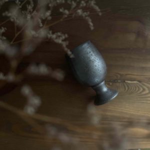 Alternative view of Hechimon |信樂燒 工匠手作 陶高腳杯 - Lager深型