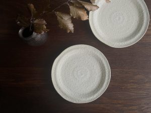 HECHIMON｜信樂燒 白樺 圓皿