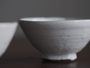 南窯|工藤工先生 飯碗 - 荒粉引