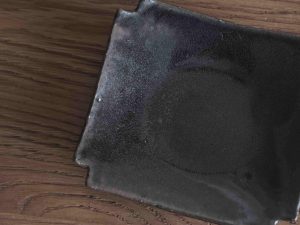 南窯|工藤工先生 隅切菓子皿 - 黑美濃