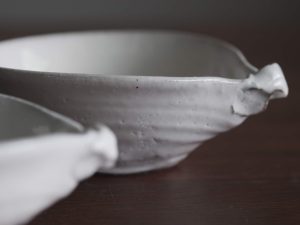 南窯|工藤工先生 吞水钵 - 荒粉引