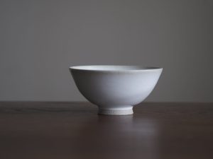 殘雪｜平清水燒 青龍窯 残雪飯茶碗