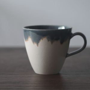 Alternative view of Bread & Rice｜菱沼未央 Glossy 馬克杯 - 靛青藍