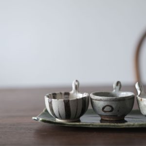 六魯｜工匠手作 醬料小缽 (咖條紋)