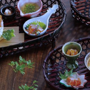 日本製 橢圓竹籃