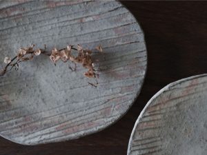 HECHIMON｜信樂燒 とき色楕円皿