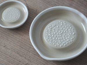 ＆NE｜石見燒 陶瓷磨泥道具 - 奶油白