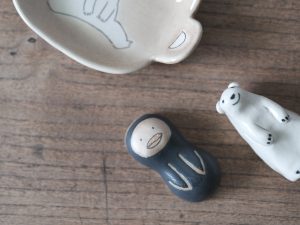 坂口未来 北極熊與企鵝 筷架 箸置