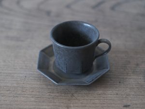 Ancient Pottery｜八角杯碟組 - 古銅金