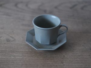 Alternative view of Ancient Pottery｜八角杯碟組 - 復古灰綠