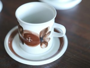 北歐老件|Arabia Rosmarin 馬克杯碟組 / 圓皿