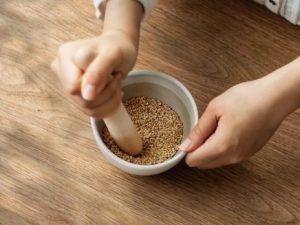 ＆NE｜石見燒 研磨缽(小) - 奶油白