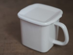 野田琺瑯｜【琺瑯蓋】角型附手柄 蓋付