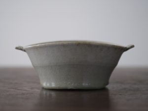 河內啓_湯缽_玻璃釉(白綠)