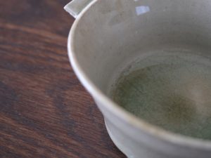 Alternative view of 河內啓_湯缽_玻璃釉(白綠)