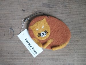 People Tree｜公平貿易 貓咪羊毛氈墊