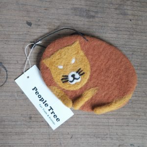 People Tree｜公平貿易 貓咪羊毛氈墊