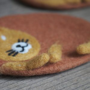 Alternative view of People Tree｜公平貿易 貓咪羊毛氈墊