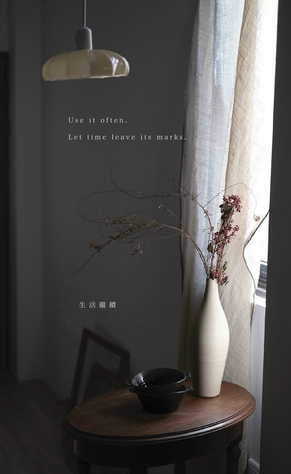 use it often. let time leave its marks. evitaxevita.